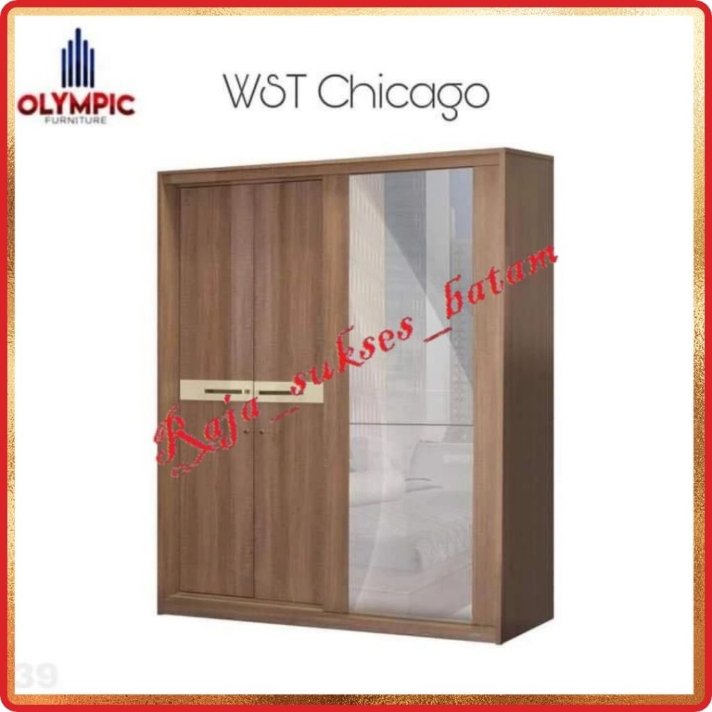 Lemari Kayu Sliding by Olympic - WST Chicago BATAM