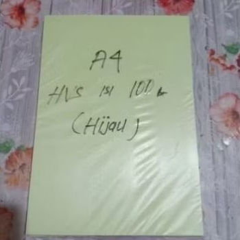

Kertas HVS A4 Warna Hijau Eceran Isi 100 Lembar / Paper Fotocopy