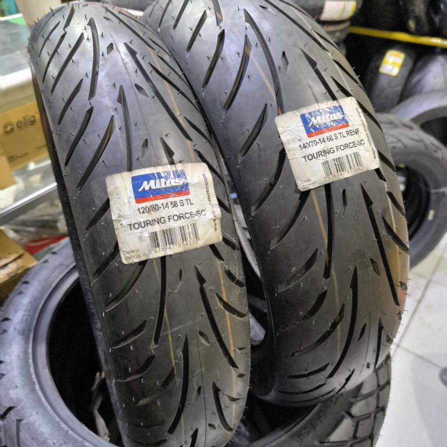 Ban Mitas Touring Force SC NOS 120/80-14 dan 140/70-14 ban Aerox Mitas
