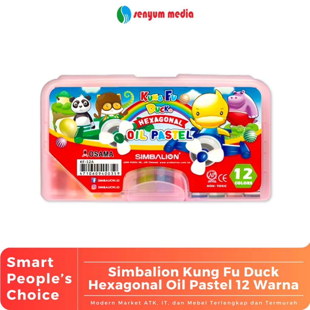 

Simbalion Kung Fu Duck Hexagonal Oil Pastel 12 Warna (1 Pcs) (S:PCS)