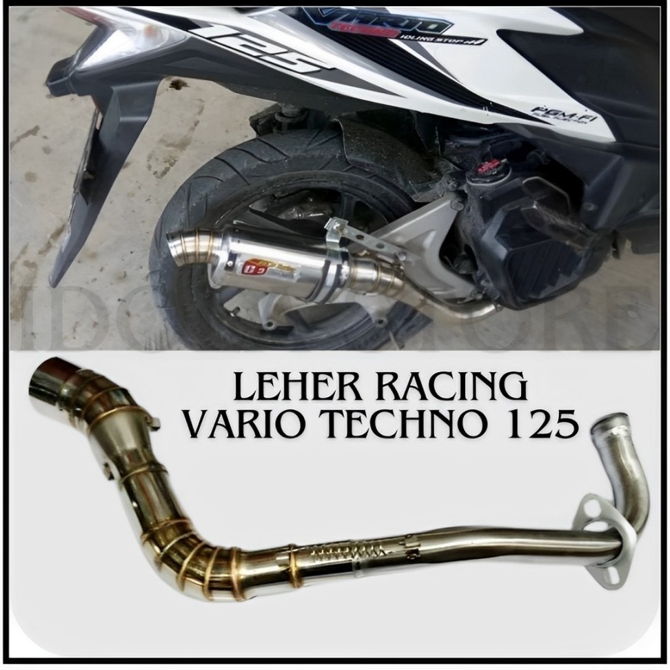 Pipa Leher knalpot Vario 125 150 New Led Kolong Leheran Vario 150 Old Inlet 50 full Stainless