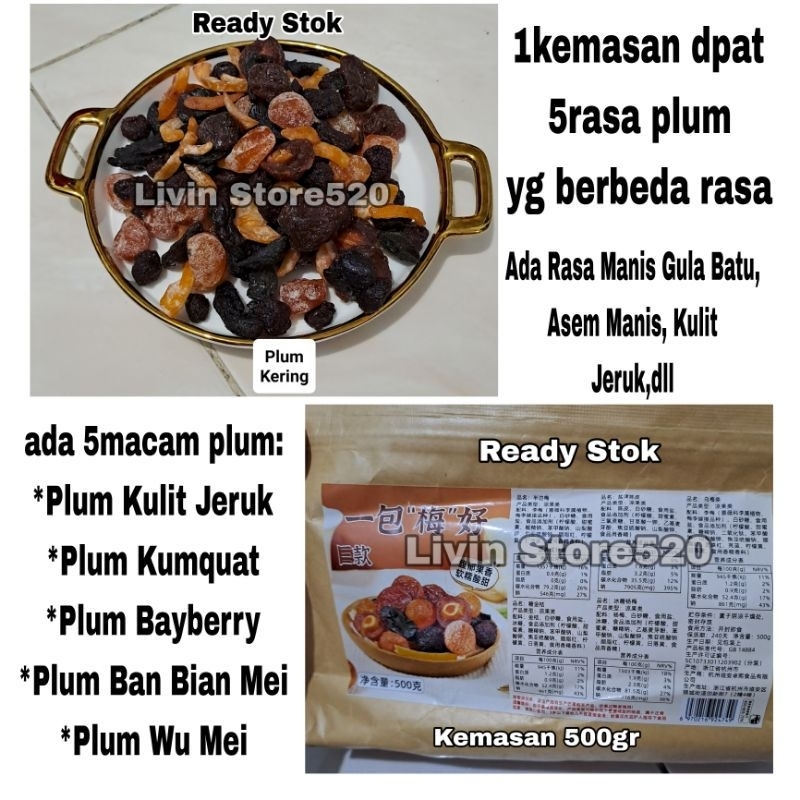 

NEW//HALAL//Cemilan Manisan Plum Premium 500gr