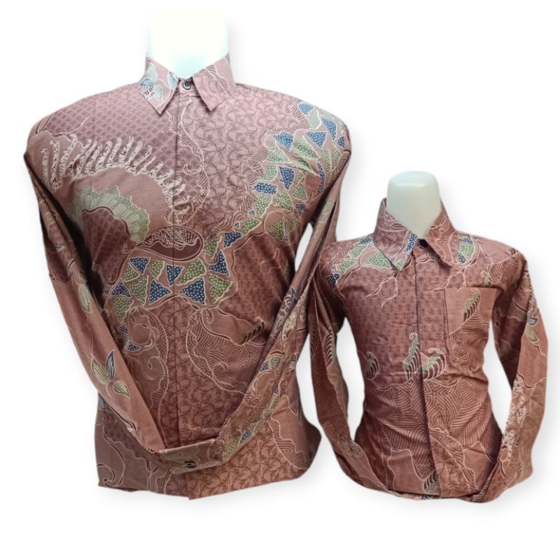 Batik Khalifah Couple Ayah dan Anak pink salem katun premium