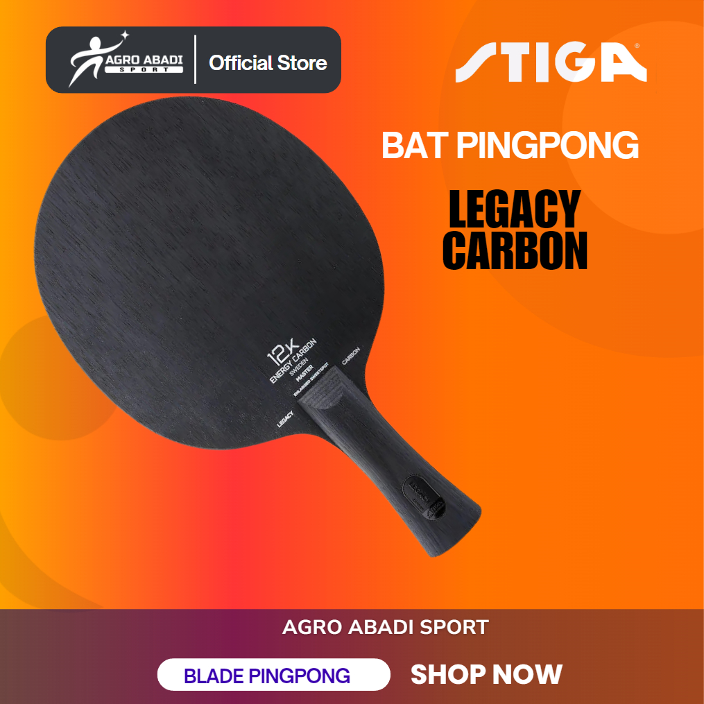 Legacy Carbon Kayu Blade/ Bet Pingpong ITTF Original STIGA