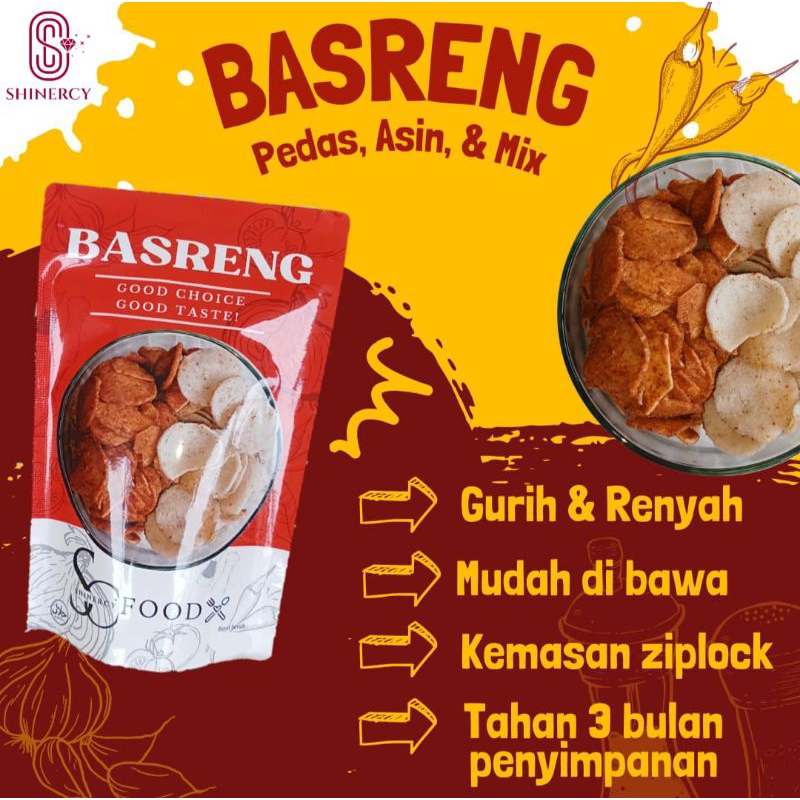 

BASRENG BULAT KRIPIK BASRENG ASIN, PEDAS, MIX ASIN PEDAS 110gr