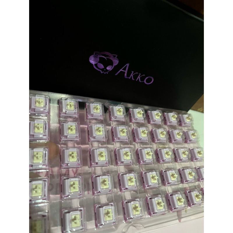 mechanical keyboard switch akko cream purple