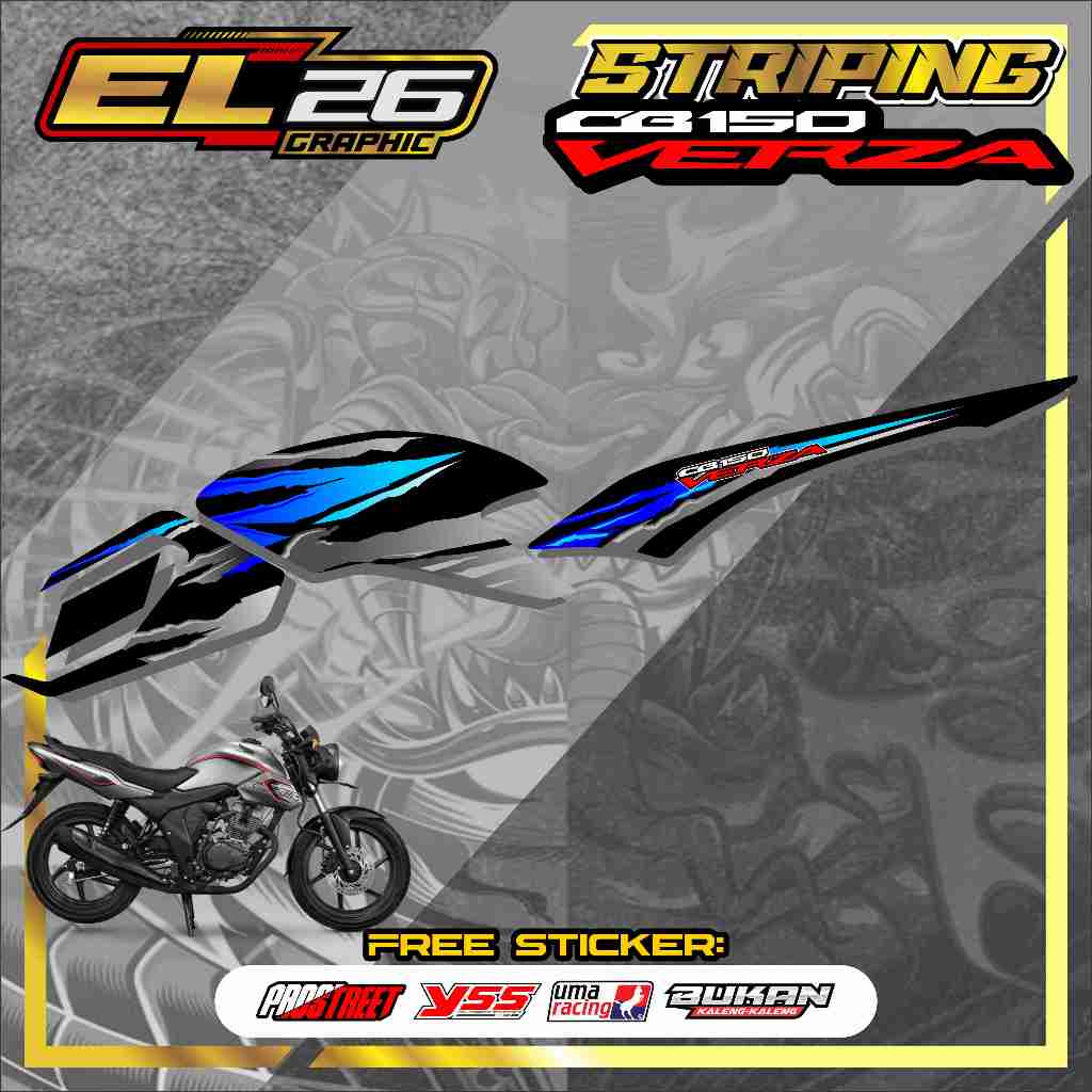 638 STRIPING STICKER CB150 VERZA  - STICKER  CB 150 VERZA MOTIF STAR