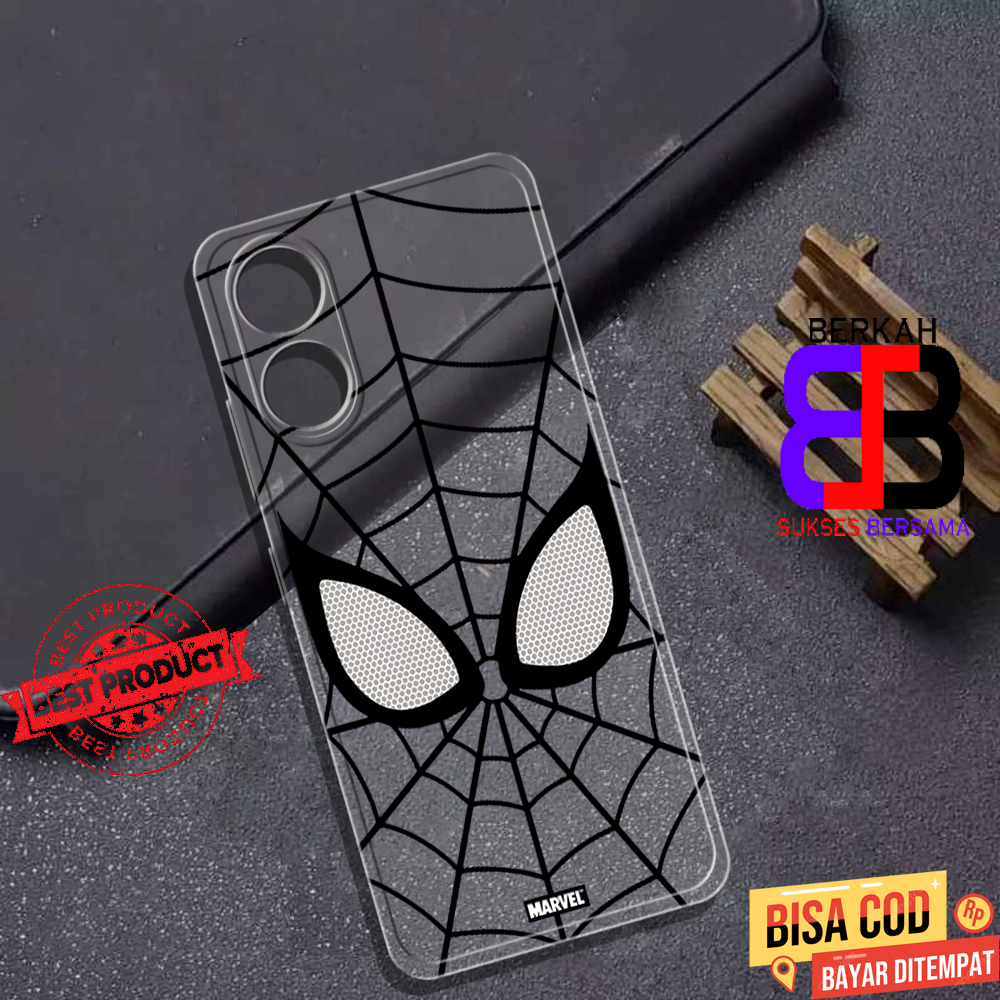 Soft Case Clear Opoo A17 - Casing  Oppo A98 Terbaru Berkah Sukses [ Spiderman ] Silikon Hp Oppo A18 