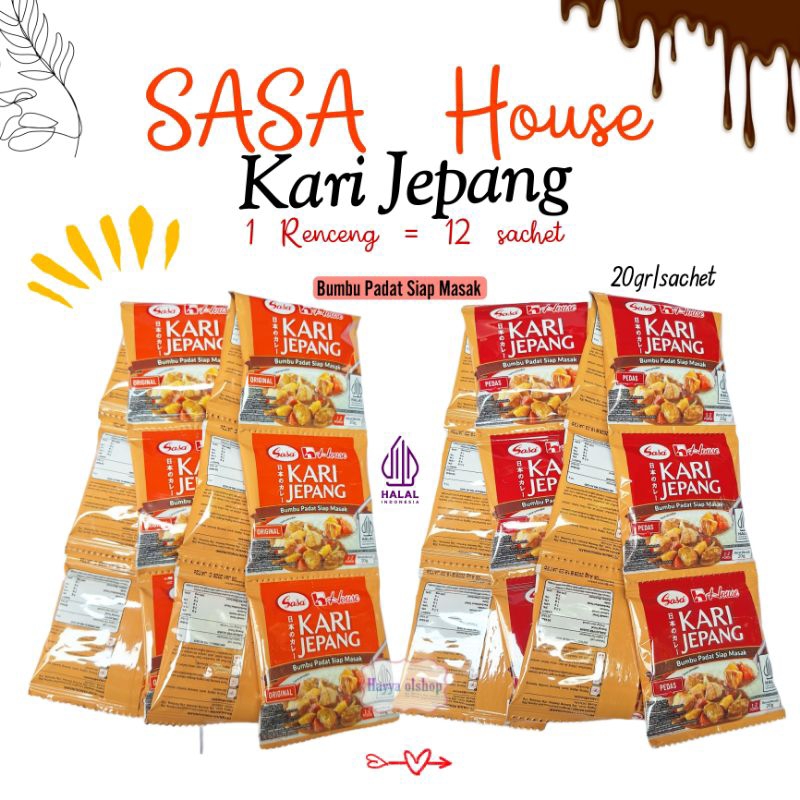 

1 RENCENG SASA KARI JEPANG Bumbu Padat Siap Pakai (12 Sachet @20gr) HALAL PROMO (Cek Deskripsi)