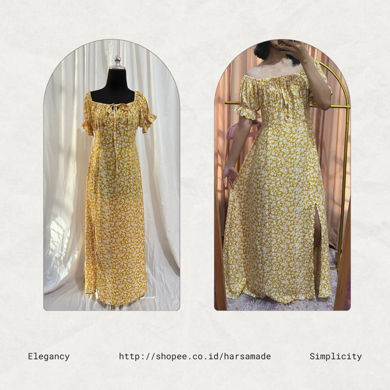 Daisy Long Dress/Long Dress/Dress Korea/Dress Aesthetic/Dress Bunga
