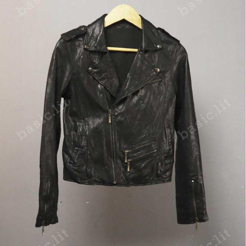 Unisex ramones biker leather jacket second preloved