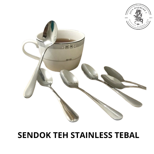 Sendok Teh Stainless Tebal / Sendok Teh Kopi Stainless Polos / Tea Spoon Stainless 6Pcs/ Sendok Teh