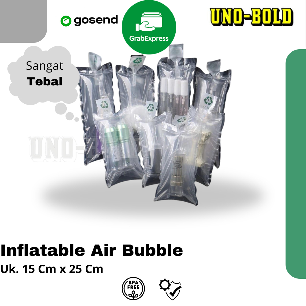 

INFLATABLE AIR BUBBLE 15Cm X 25Cm Cushion Wrap Fo-Air / Bubble Wrap Angin Tebal Roll / Poly Air Bubble