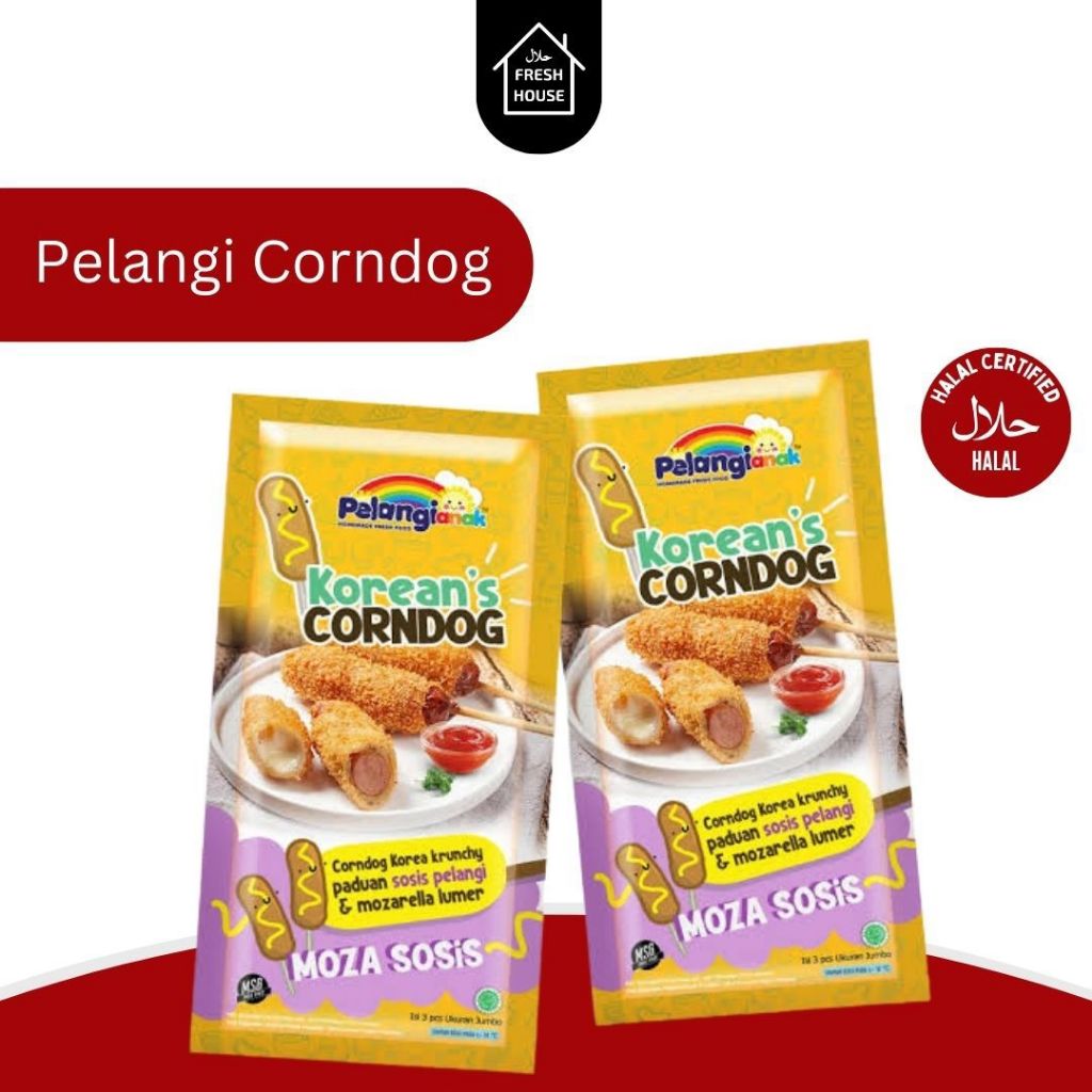 

PELANGI KOREAN CORNDOG MOZARELLA ISI 3 NONMSG TANPA PENGAWET