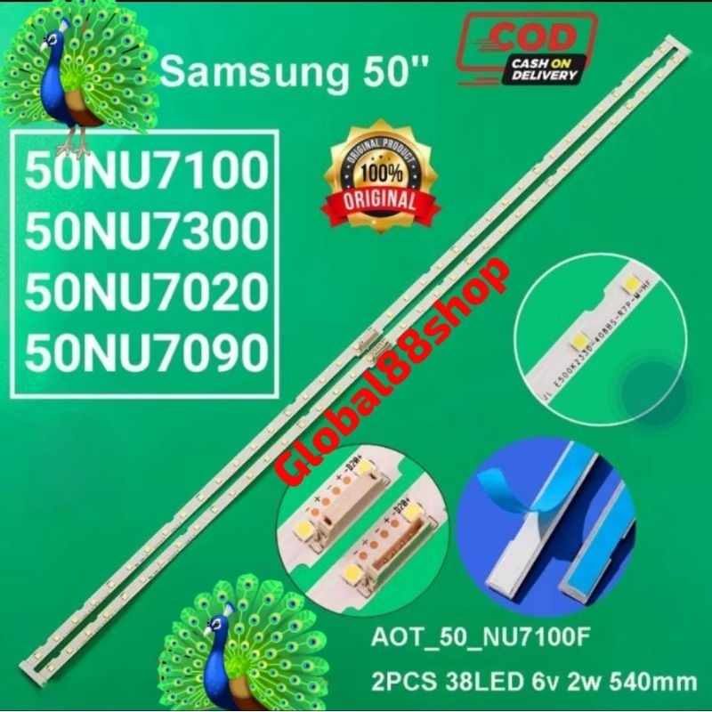 BACKLIGHT TV LED SAMSUNG 50 INC UA50NU7100 UA50NU7300 UA50NU7020 UA50NU7090 UA 50NU7100 50NU7300 50N