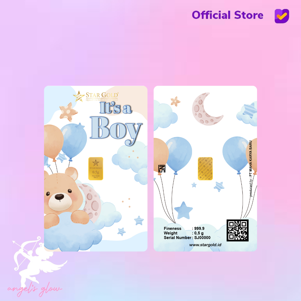 Logam Mulia Star Gold Baby Boy 03 Series 0.5gr dan 1gram