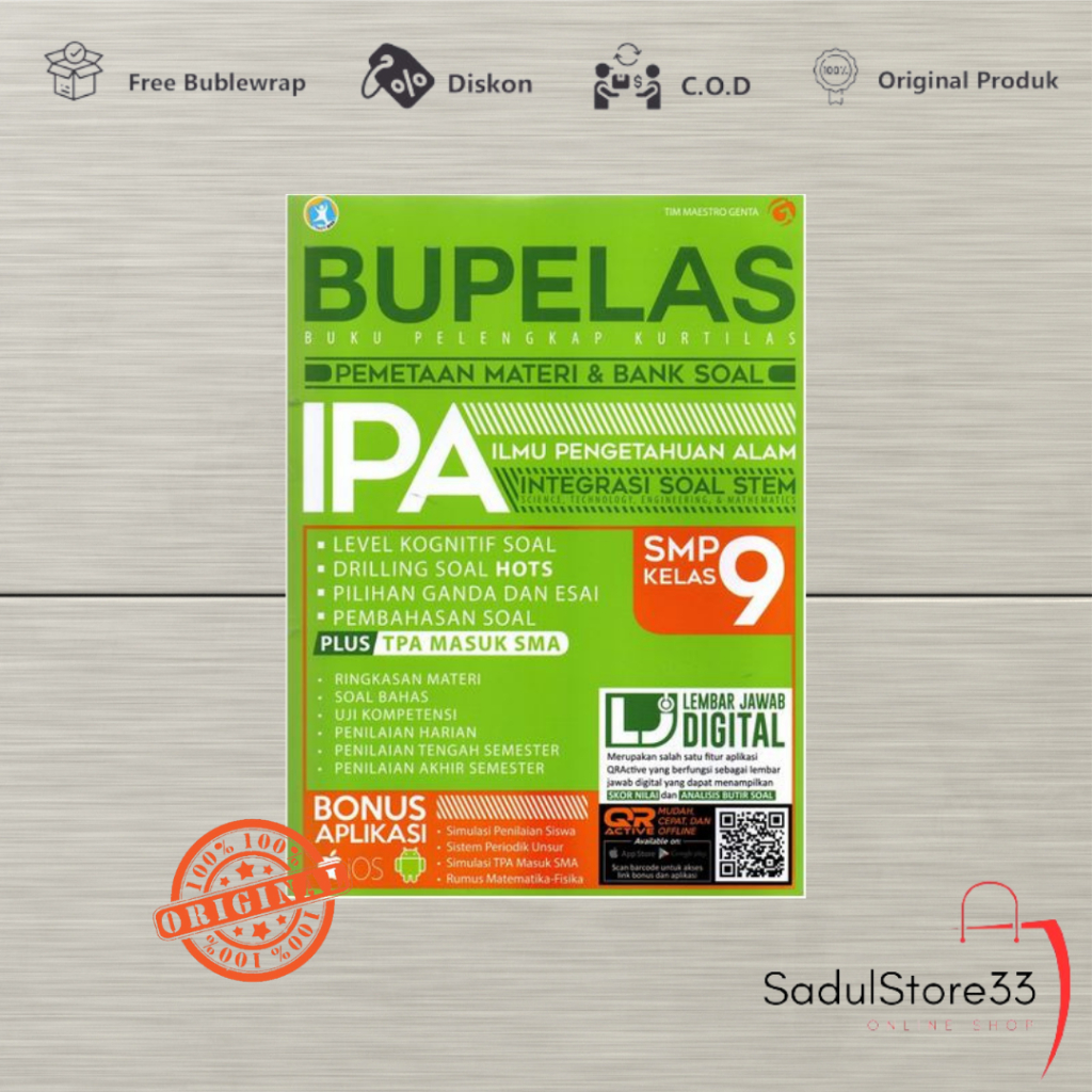 BUKU PELAJARAN SMP - BUPELAS PEMETAAN MATERI & BANK SOAL IPA SMP KELAS 9