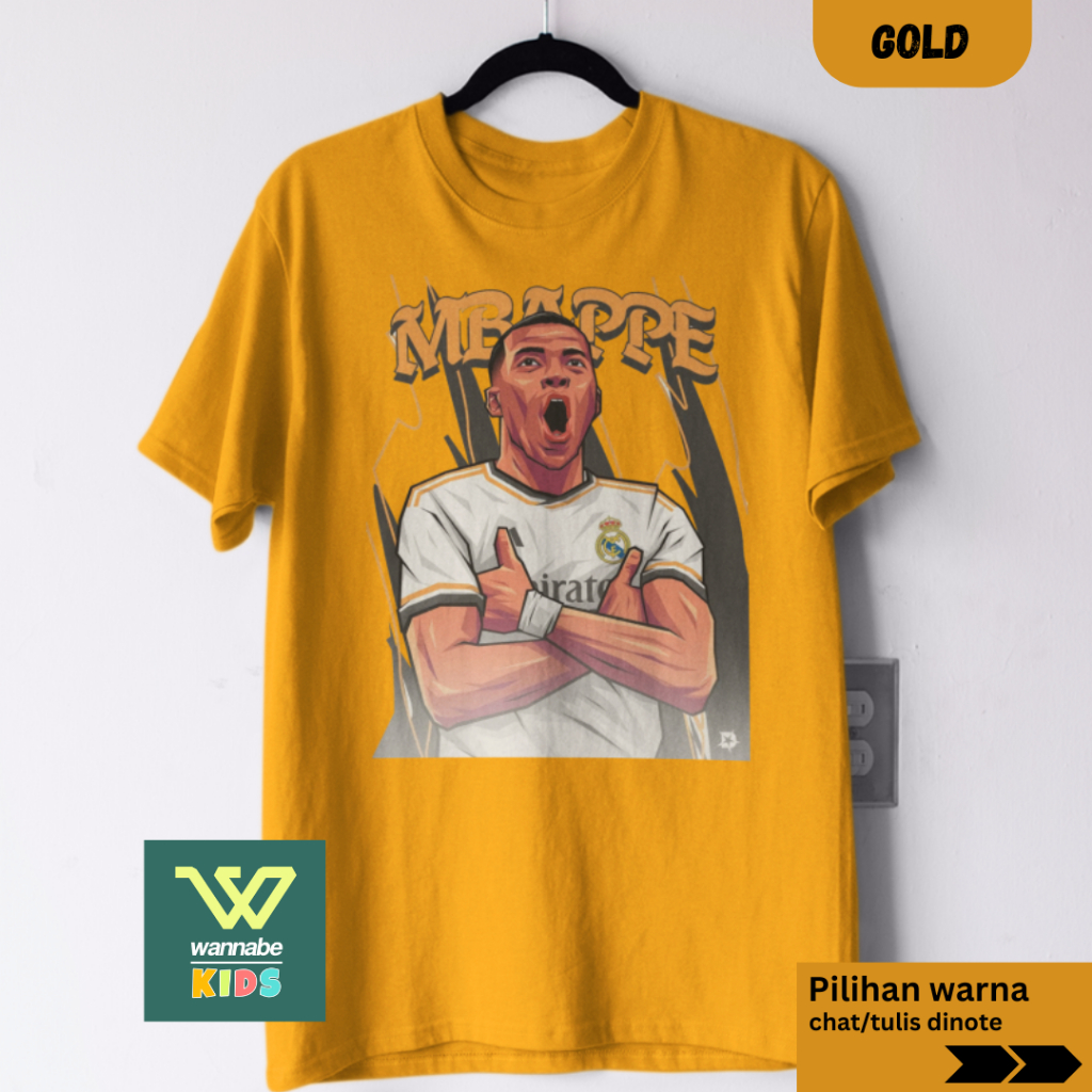 KAOS DEWASA DAN ANAK BOLA REALMADRID MBAPPE 6 BAJU ANAK 2 - 12 TAHUN KAOS DEWASA S - 7XL BIGSIZE JUM