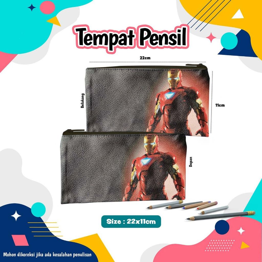 

Tempat Pensil IRON MAN kostak tempat pensil karakter