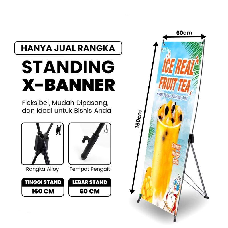 CETAK X BANNER UKURAN 60X160