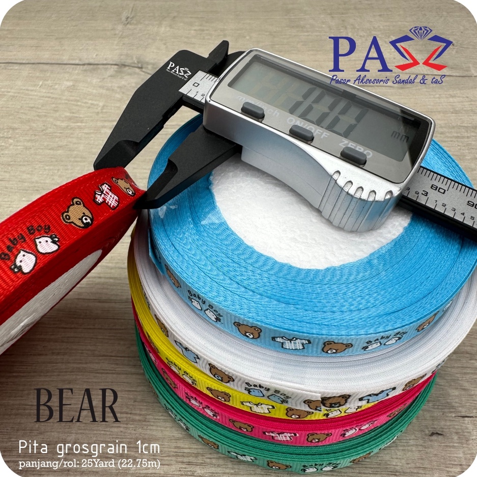 

Pita Grosgain 1cm per 1 roll isi 25 yard