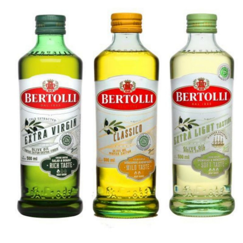 

Bertolli minyak zaitun extra light / extra virgin 500 ml