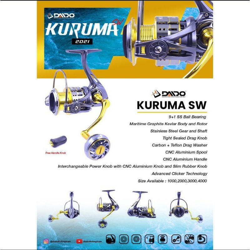 reel SW daido fujitex SW kuruma SW 1000 2000 3000 4000