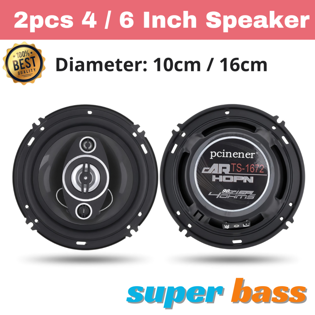 Garansi ori 2PCS Speaker Subwoofer Mobil 6 Inch/4 Inch speaker kolong mobil super bass