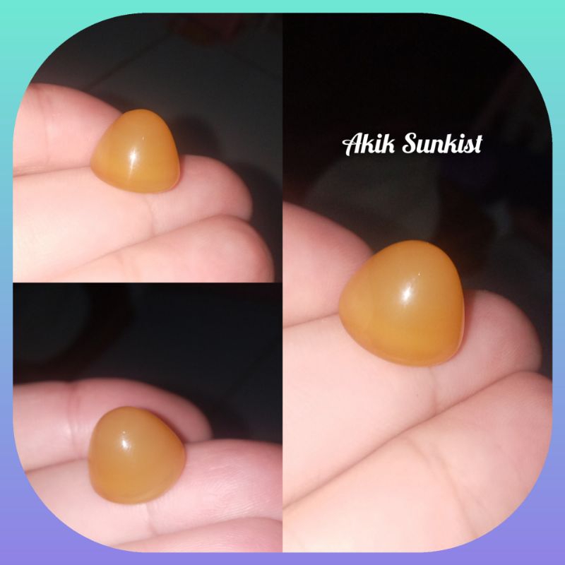 Batu cincin mata cincin batu akik asli yellow natural