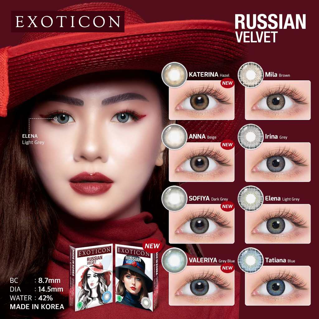 SOFTLENS RUSSIAN VELVET MINUS -3.00 S/D -6.00 BY EXOTICON