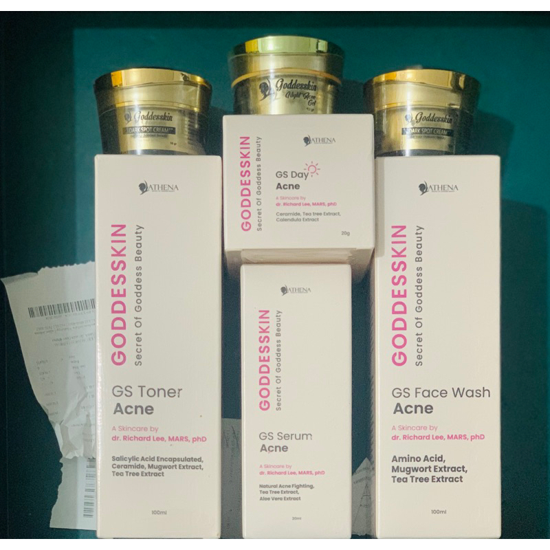 GODDESKIN ACNE SERIES, SUNSCREEN, ACNE BASIC , DAY CREAM GLOWING, GODDESKIN ATHENA ( Bisa satuan) BY