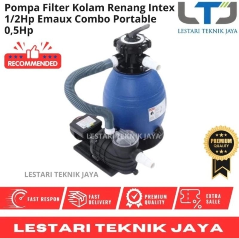 Pompa Filter Kolam Renang Intex 1/2Hp Emaux Combo Portable 0,5Hp