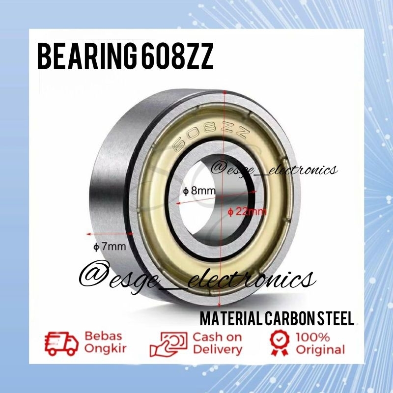 ORIGINAL BEARING 608 ZZ BEARING KIPAS BEARING MOTOR BEARING SEPEDA BEARING YOYO BEARING SEPEDA BEARI