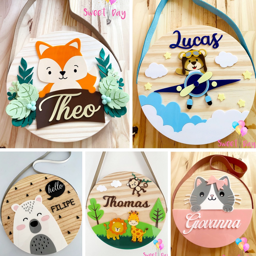 Hiasan Dinding Custom Nama Kamar Anak Souvenir Kado Ulang Tahun Wisuda