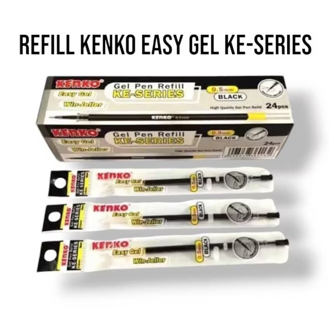 

refill kenko easy gel isi ulang pulpen kenko easy gel hitam biru ( 24 pcs)
