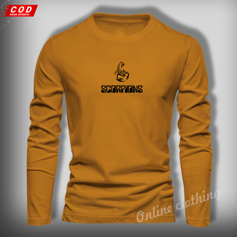Baju Kaos Scorpion Lengan Panjang Pria Dewasa - Baju Casual Daily Outfit