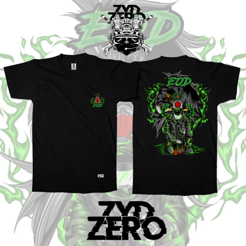 zyd zero kaos EOD Gegana Polri/kaos polisi/kaos brimob/kaos tentara/kaos pria murah