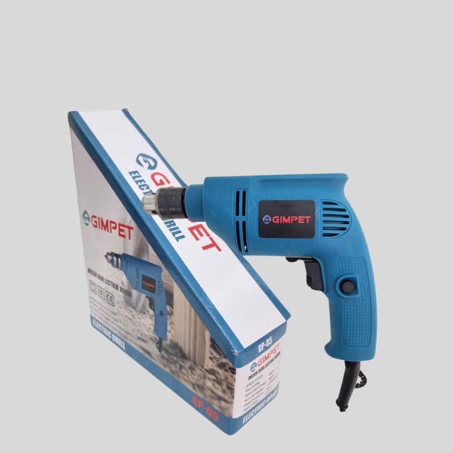 GIMPET promo Mesin Bor Listrik 10mm Gimpet / Electrik Drill 10mm Bolak Balik GP-55 Original