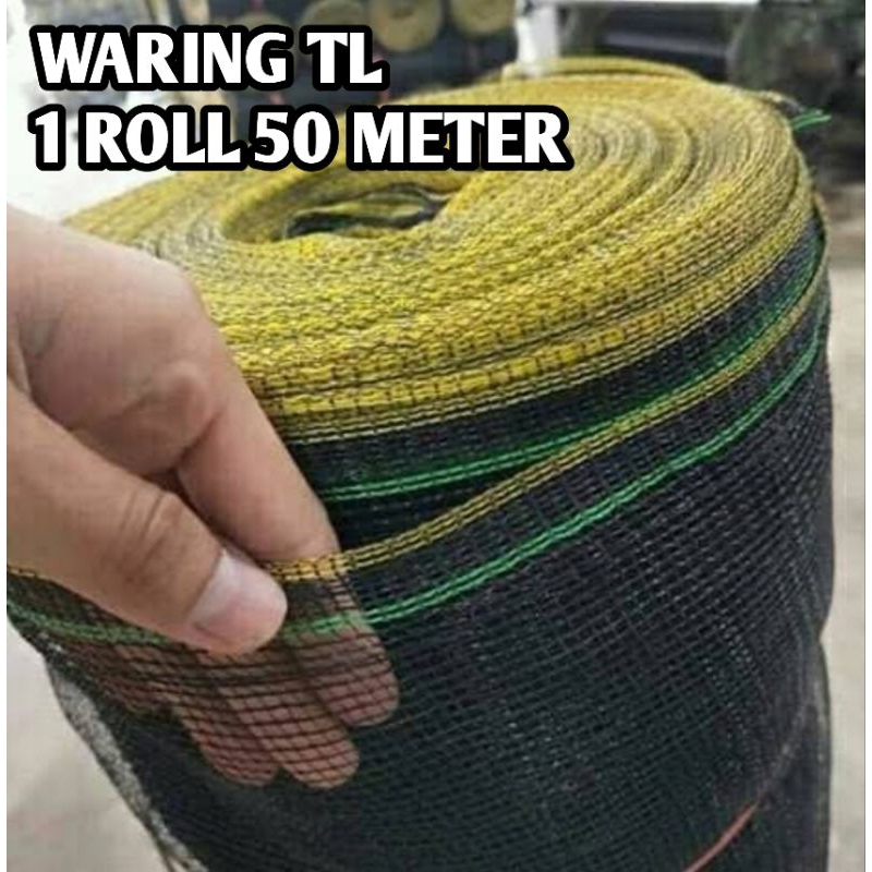 Jaring TL Roll 50 Meter Tinggi 120 Cm - Jaring Waring TL - Jaring Hitam - Jaring Karamba - Jaring Ka