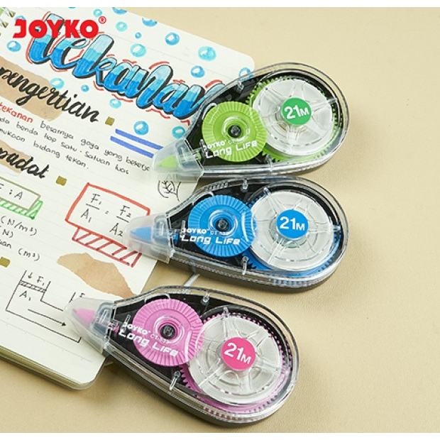 

Correction Tape Joyko 21 Meter | Label Tarik 21 meter | Correction Tape CT-533