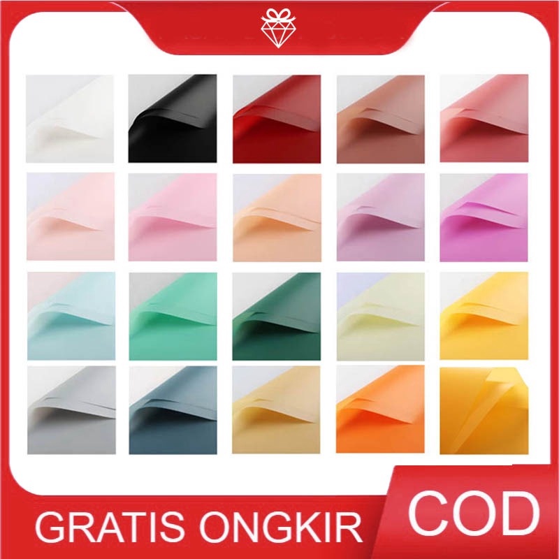 

2 LEMBAR Wrapg ur Polos Flower Wrap Kes Buket Bunga W6