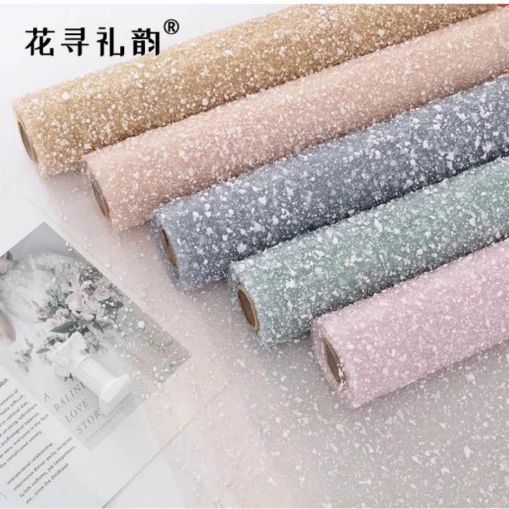 

KES BUNGA TILE SALJU SNOWY MESH TILE KES SALJU BUKET KAIN SALJU KOREAN MESH KES WRAPG CELLOPHANE