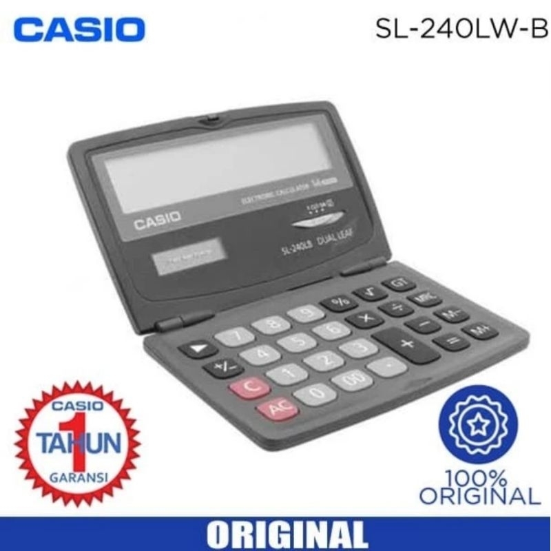 

calculator casio SL240LB kalkular lipat saku 14digit