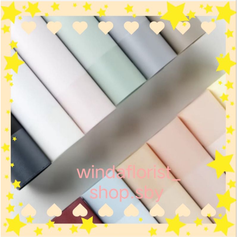 

Kertas Buket (ECER) Cellophane Flower Wrapping Wide Frame Warna