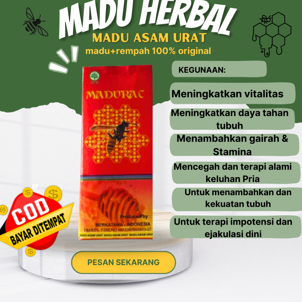 

(PROMO) Madu Asli Herbal Madu Asam Urat Madu Menambah Tenaga Dan Setamina