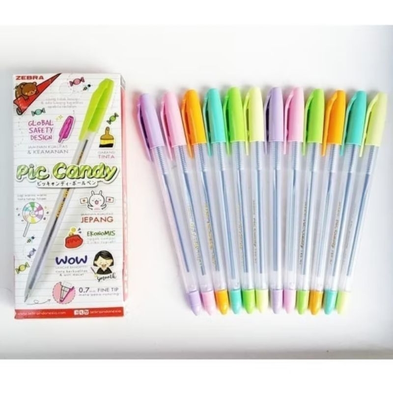 

Pulpen Pic Candy Zebra 0.7mm