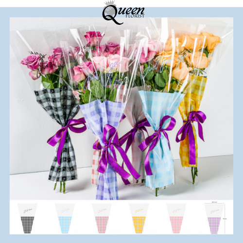 

Single Rose Wrapping Plastic Plastik Bunga Mawar Satuan 1 Tangkai SF05