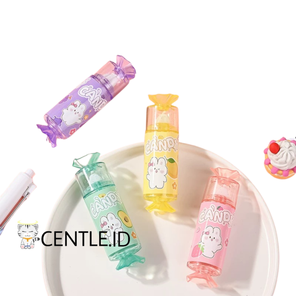 

CENTLE.ID CORRECTION TAPE TWINGGO CANDY TIPEX ROLL KERTAS LUCU ALAT TULIS SEKOLAH UNIK MURAH TERJANGKAU