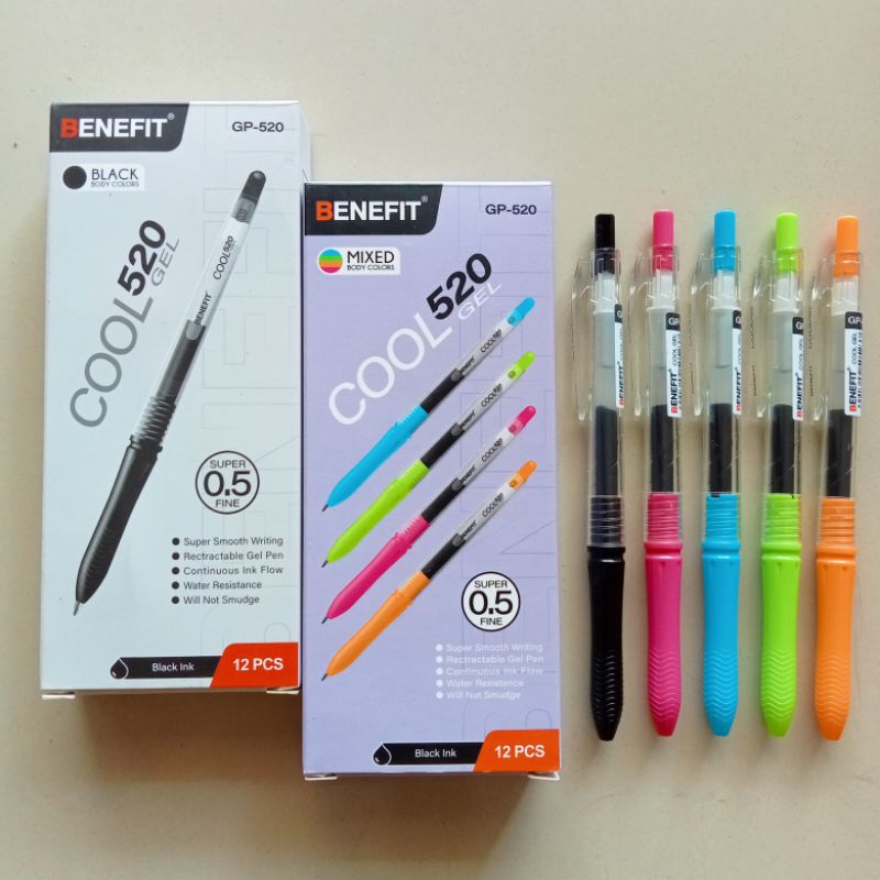 

Pulpen Gel Pen Benefit Cool GP-520 0.5mm ( 12 Pcs ) [ Original ]