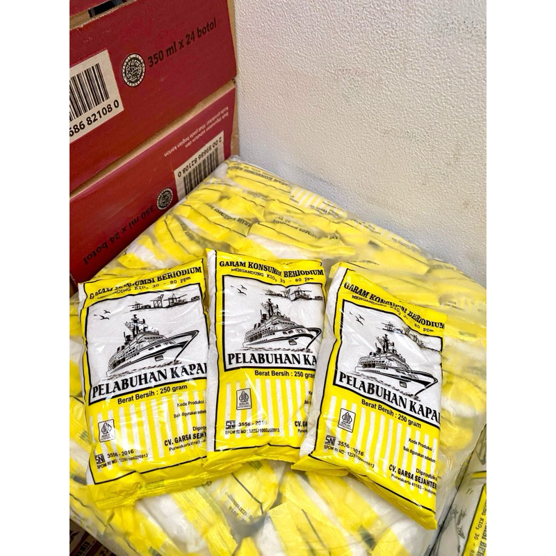 

Garam Pelabuhan beryodium 250gr kartonan (isi 40)